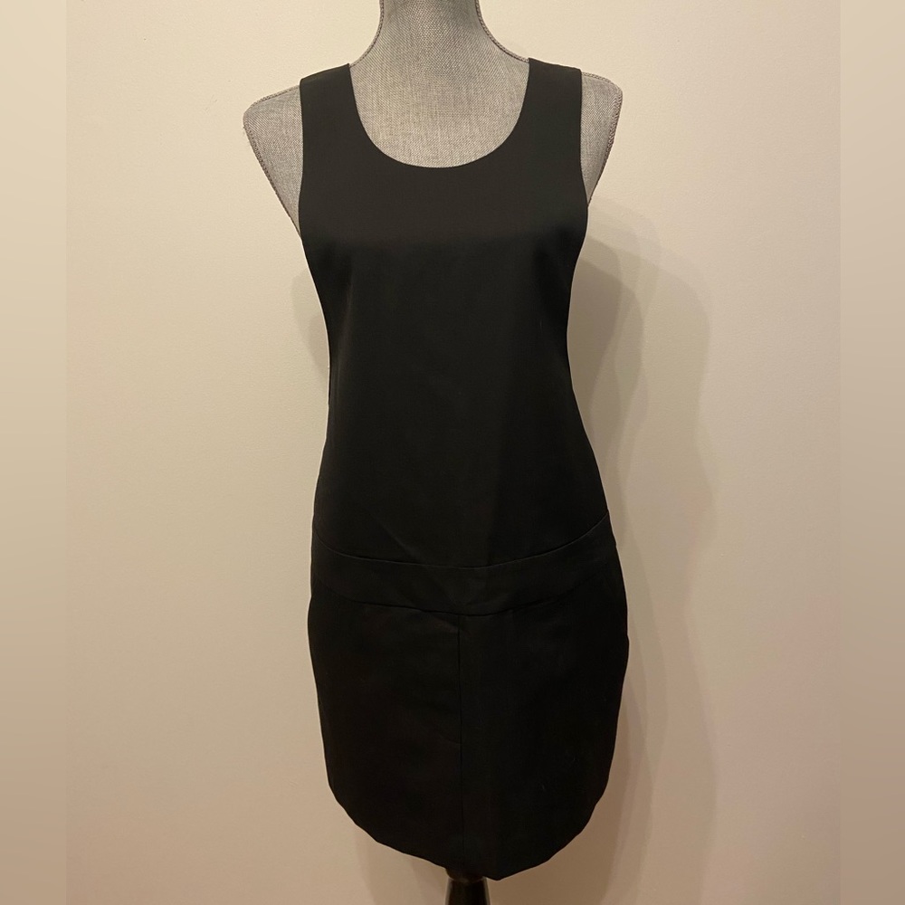 Zara Black Racerback Overall Mini Dress